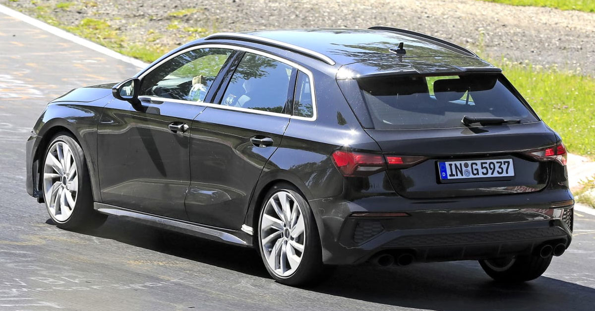 Side shot of the new 2020 Audi S3 Sportback