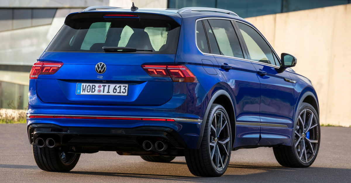 Second rear shot of the 2021 Volkswagen Tiguan R