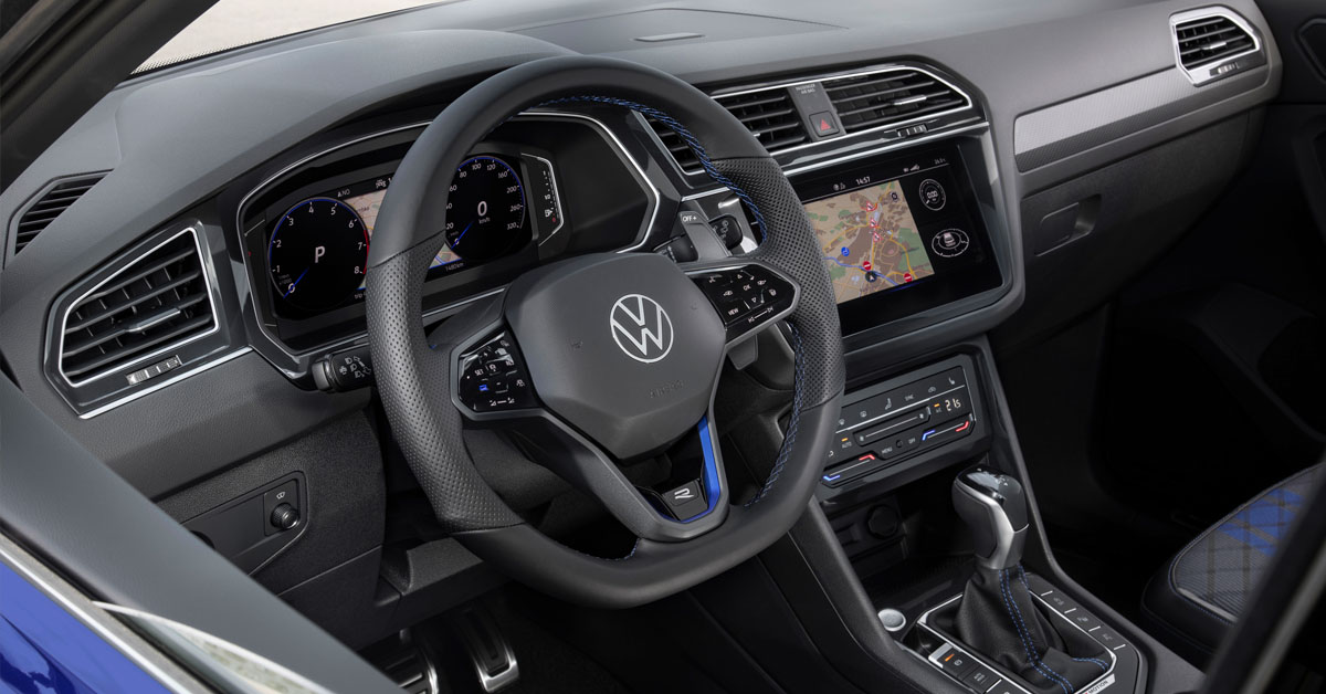 Interior shot of the 2021 Volkswagen Tiguan R