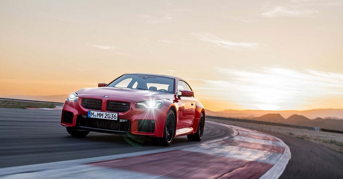 An image of the 2023 BMW M2 Coupe from the front