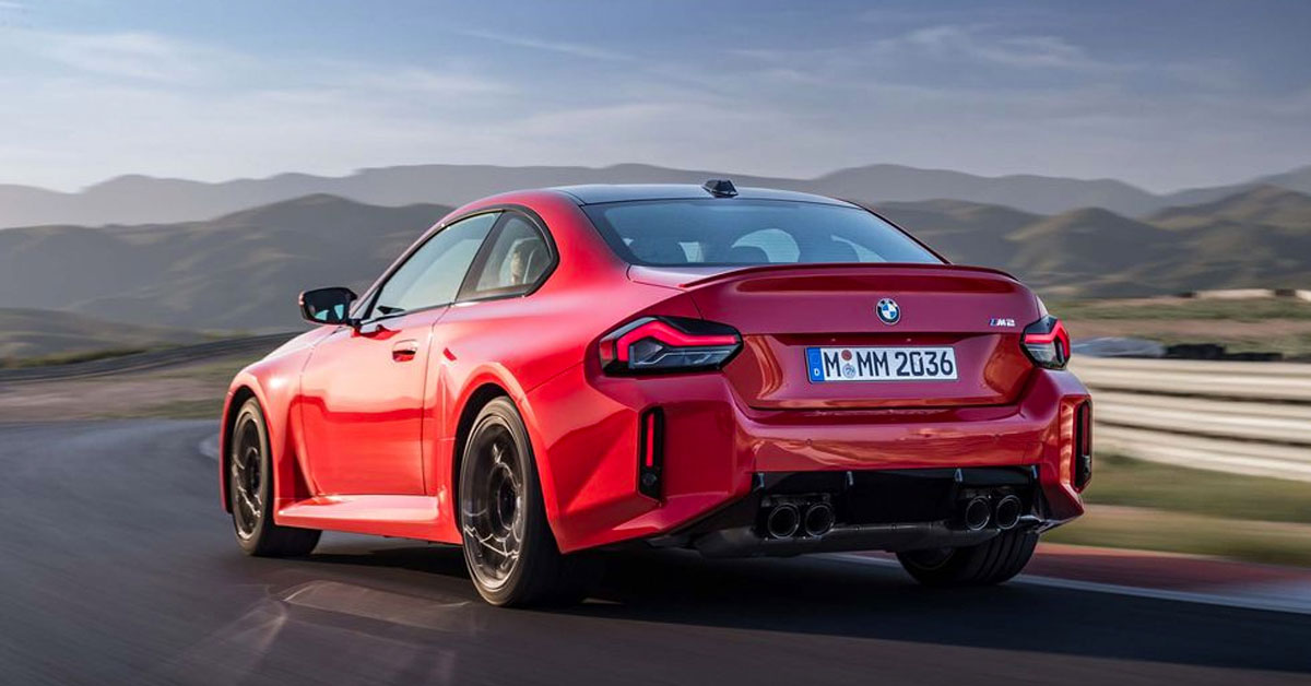 An image of the 2023 BMW M2 Coupe showing the back