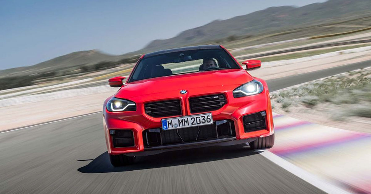 An image of the 2023 BMW M2 Coupe from the front