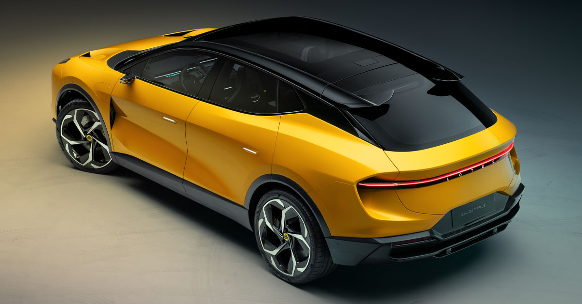 An image of the top down roof of the 2023 Lotus Eletre all-electric SUV