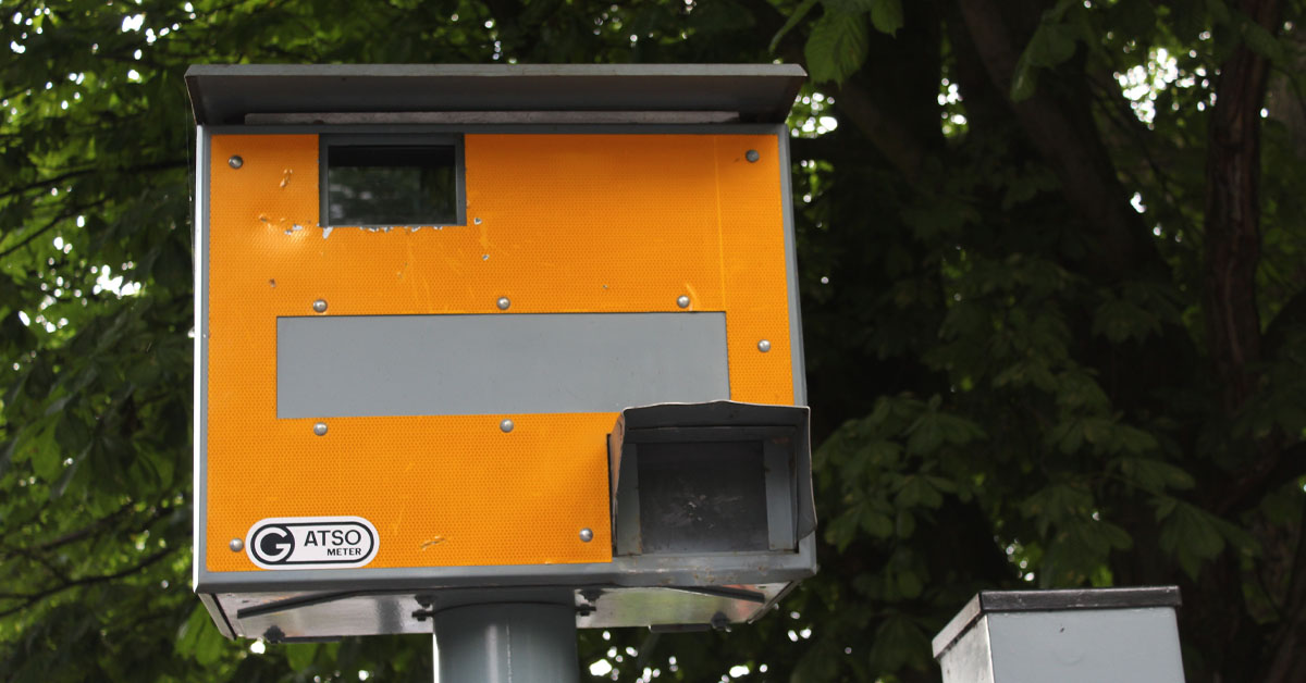 An image of a GATSO speed camera in the UK