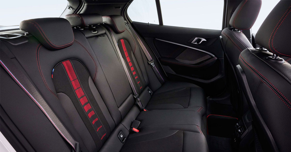 Shot of the rear seats of the new 2021 BMW 128ti