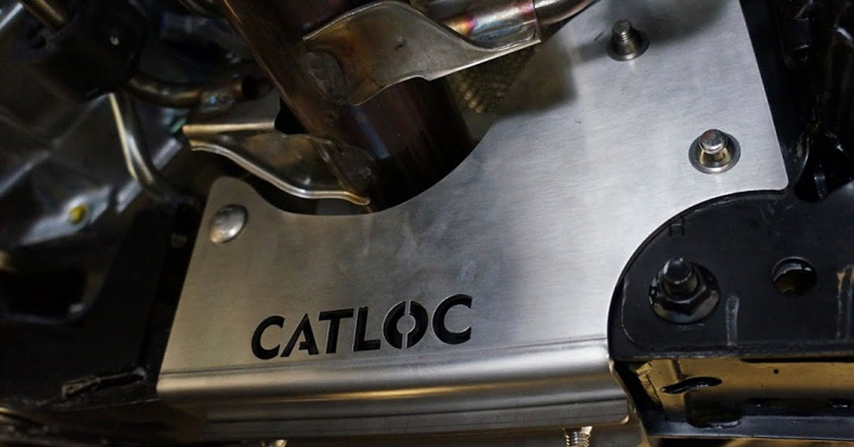 An image of a catalytic converter lock called a CatLock