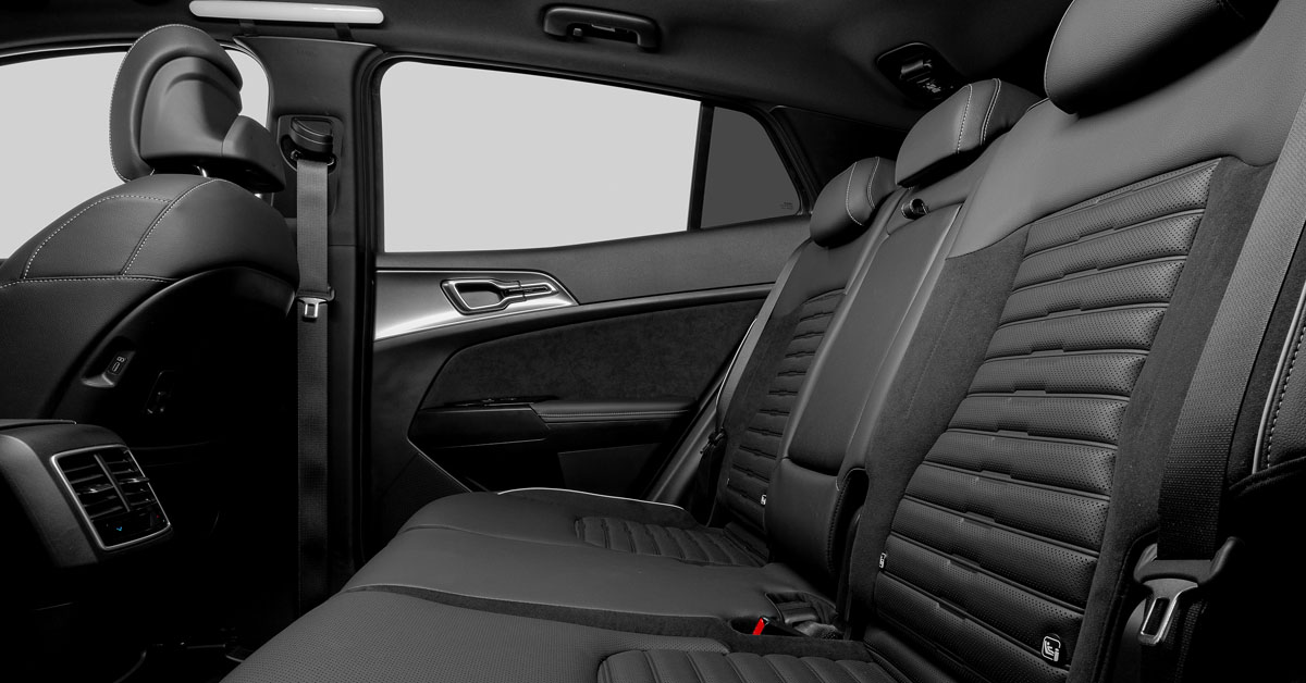 An image of the interior rear seats of the 2021 Kia Sportage