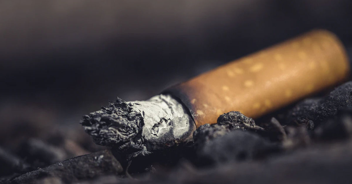 An image of a discarded cigarette butt