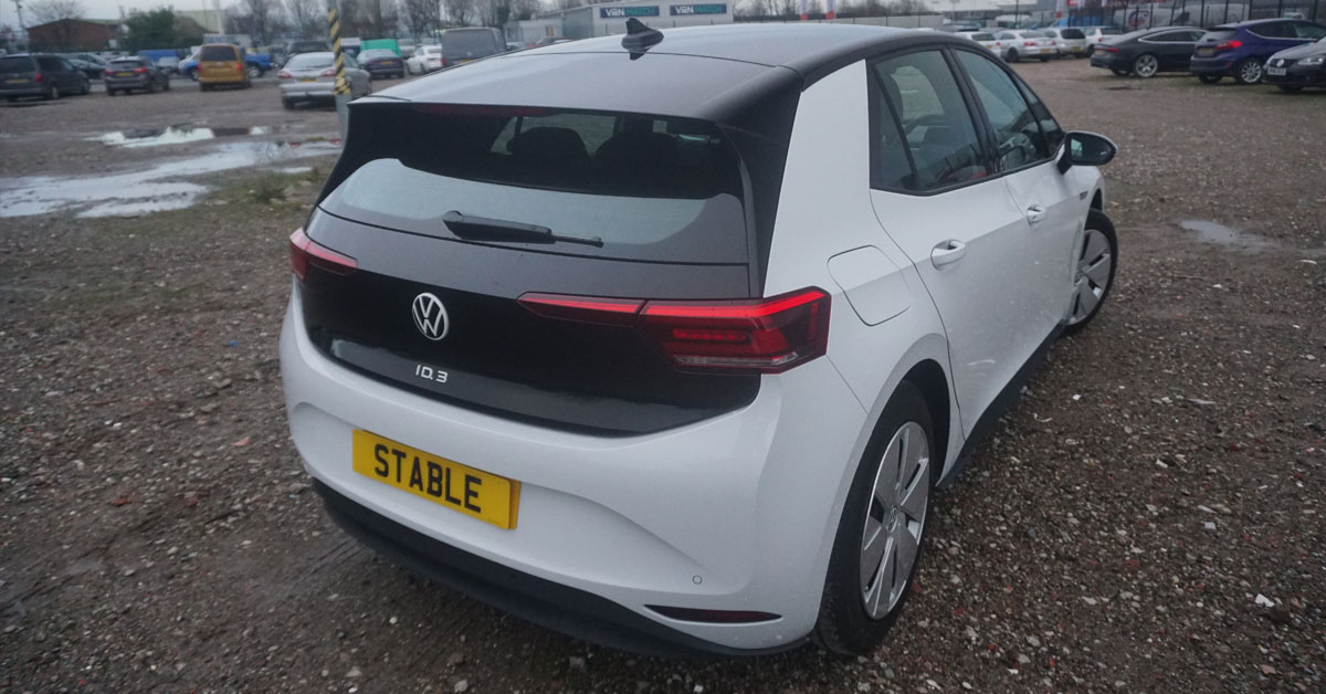 Rear picture of a 2021 Volkswagen ID.3 Electric Hatchback