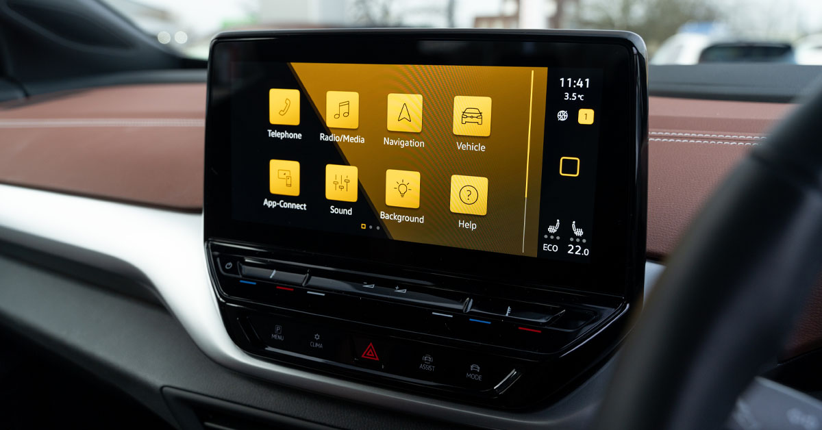 An image of a Volkswagen ID.4 touch screen