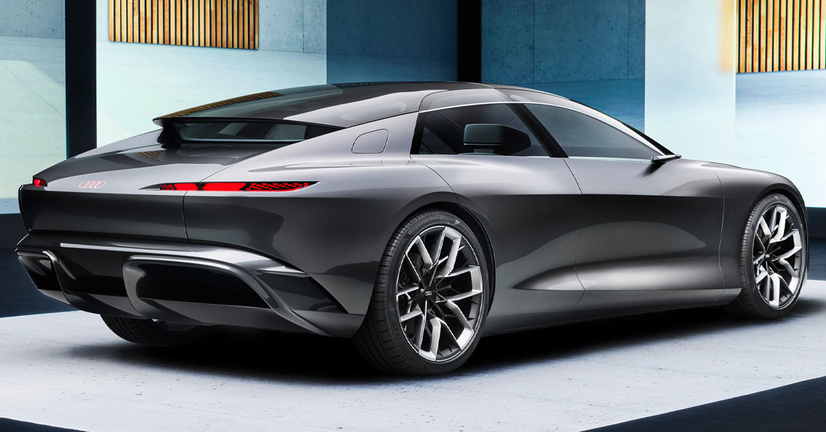 An image of rear of the Audi Grand Sphere saloon concept car